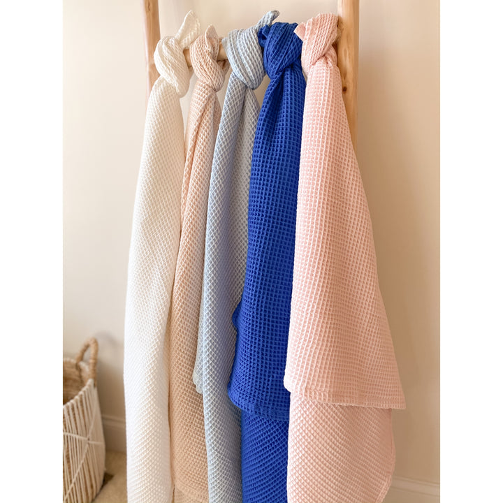 Waffle Blankets for Baby and Toddler - Light Pink