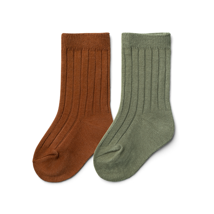 2pk Organic Cotton Knee High Socks - Garden