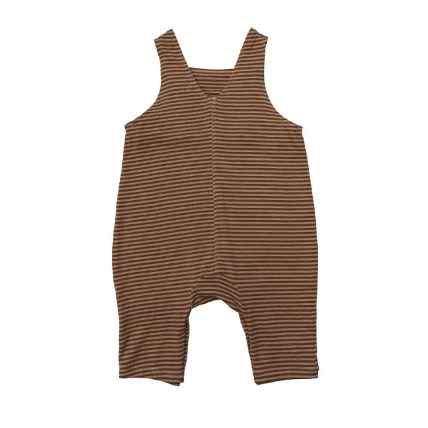 Bamboo Overalls Brown Stripes