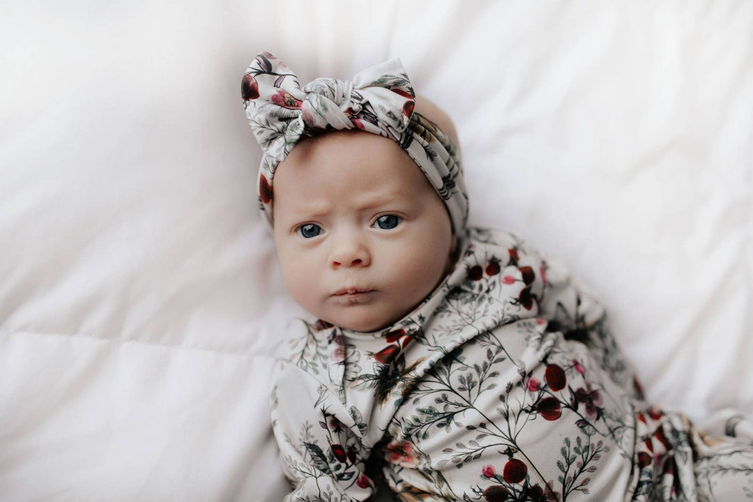 Flower Knotted Gown and Bow