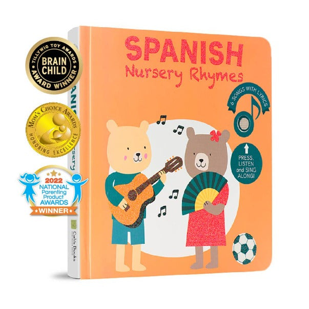 Spanish Nursery Rhymes Sound Bilingual Book - Orange