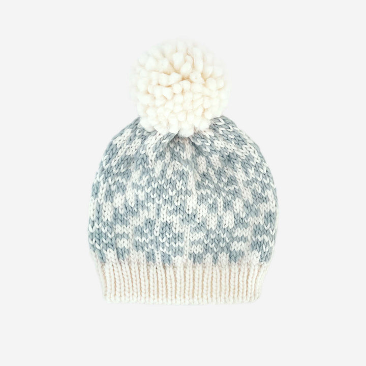 Snowfall Hat, Bowie Gray | Snowflake Hand Knit Baby & Kids