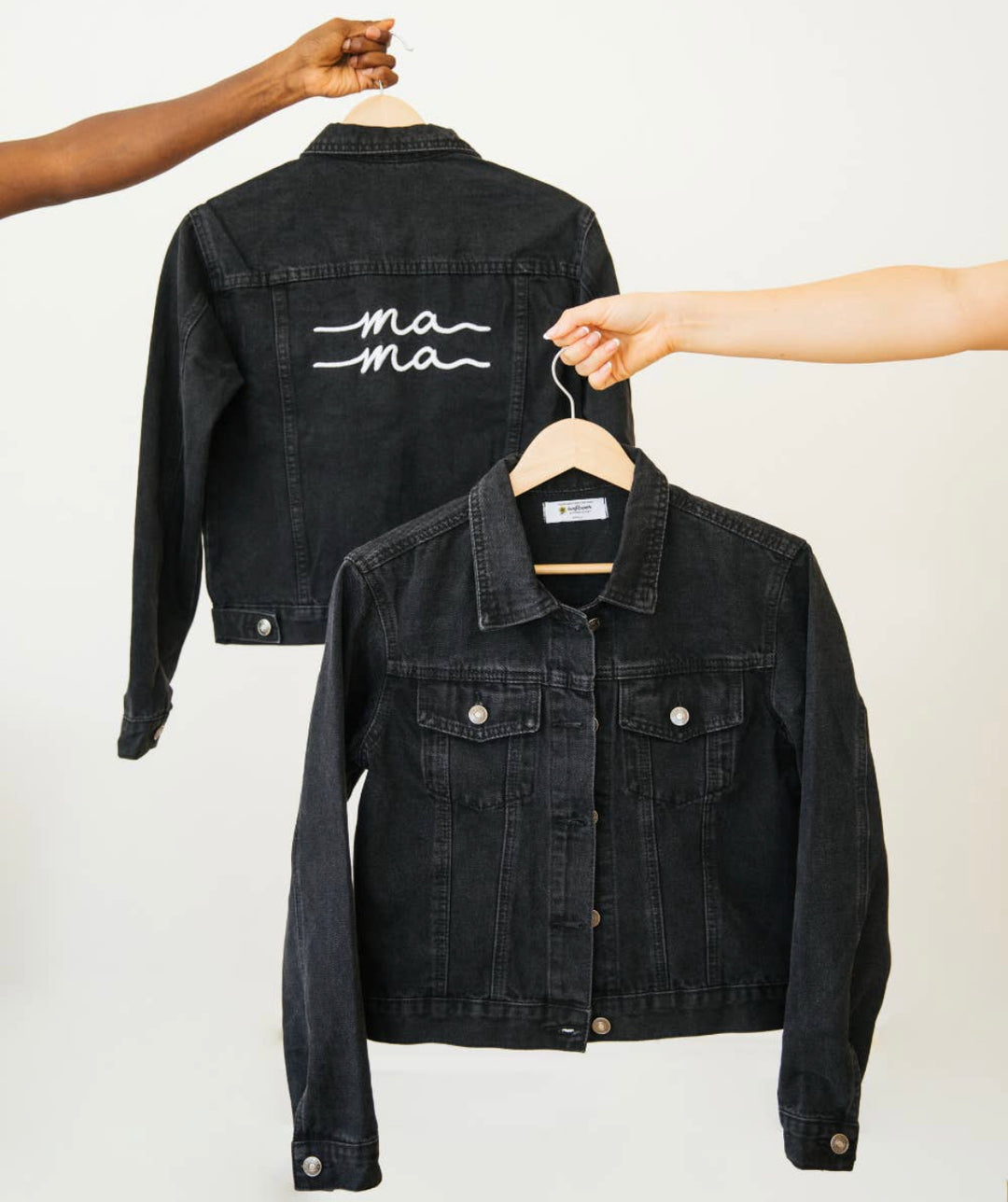Black Denim Mama Jacket - Main Image