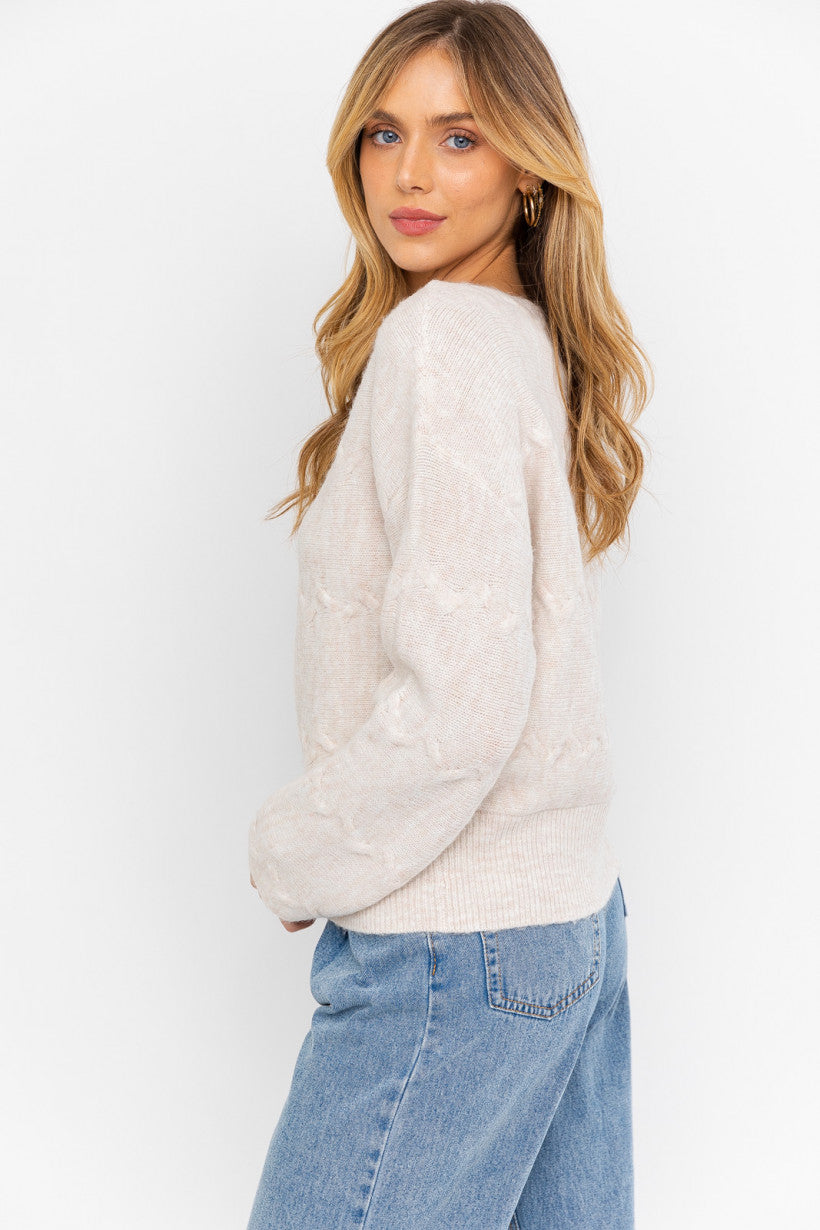 Cream Knit Sweater