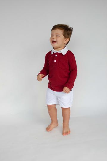 The Collared Shirt in Cranberry