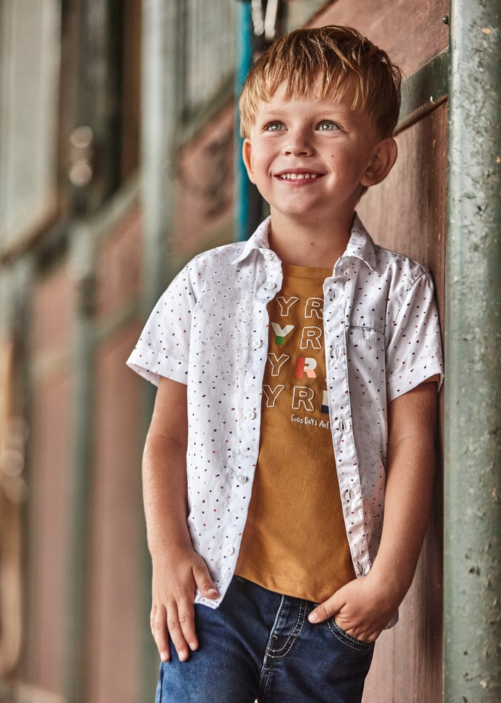 Micropatterned Shirt White