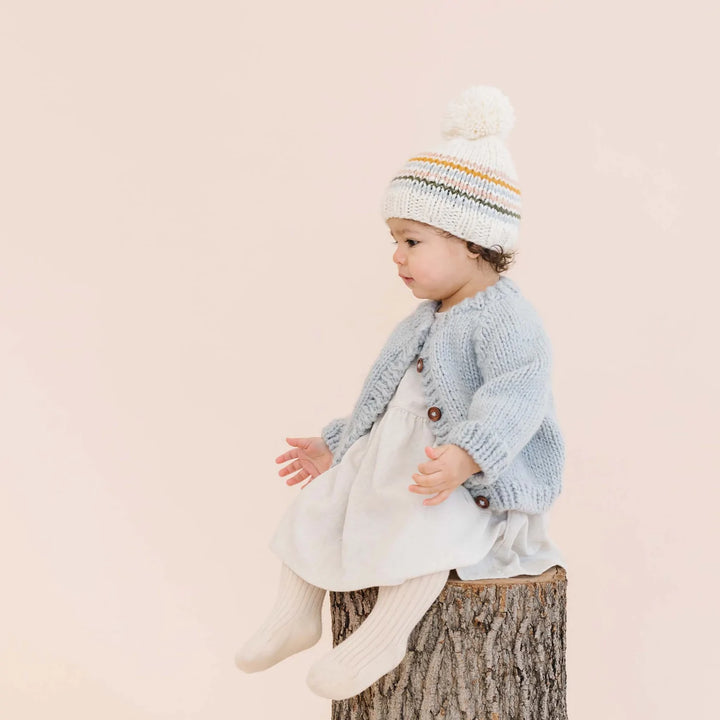 Stripe Hat, Pastel | Hand Knit Kid & Baby